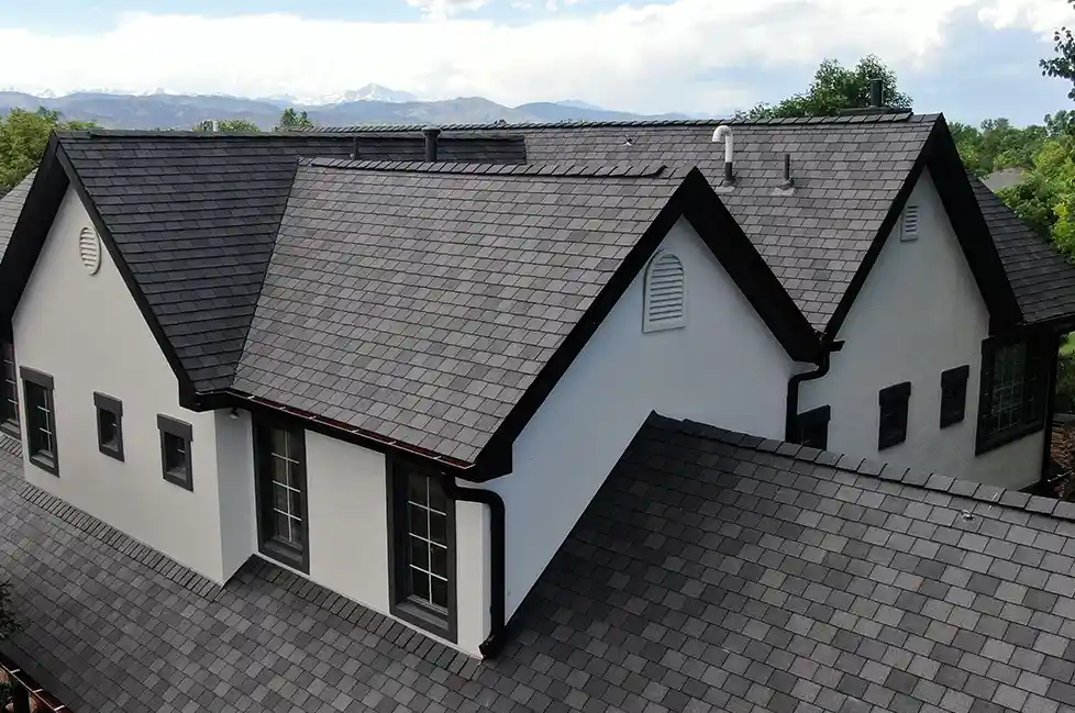 Slate Roof aftermath from roofing client